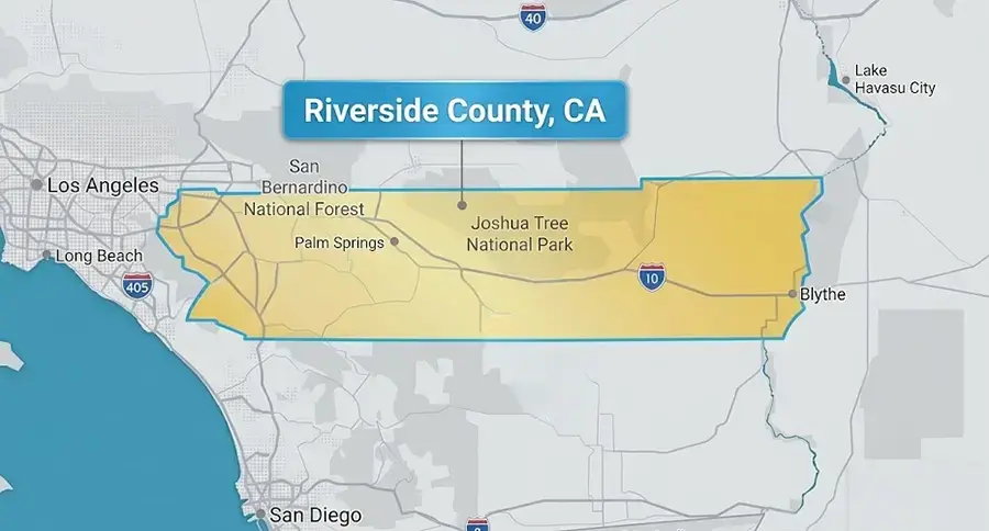 A. Andrews & Sons service area map — Riverside County, CA